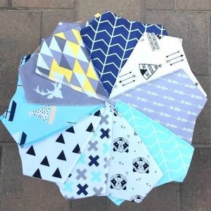 Organic cotton Baby Boy Bandana Bib set of 10